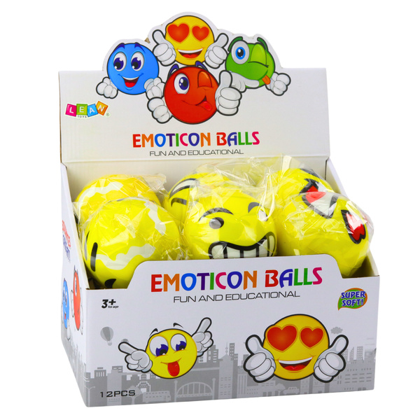 Kneading Bouncing Ball Foam Emoticon Yellow 10cm