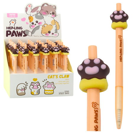 Cat's Paw Gel Pen Brown Blue Ink 15cm 0.5mm