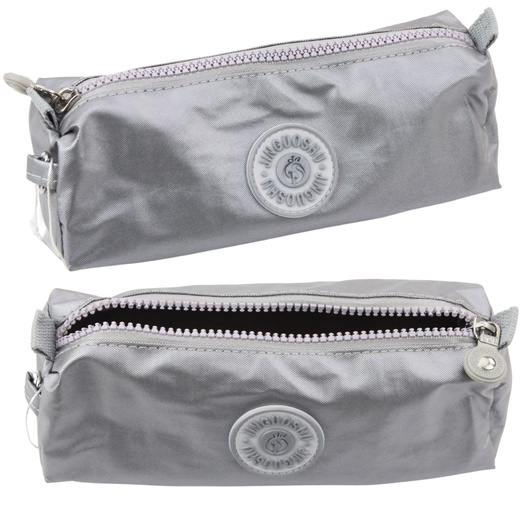 School Pencil Case Organizer Single Compartment Gray 21.5cm