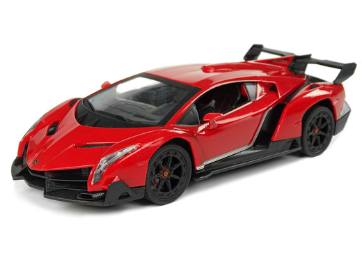Sportwagen R/C 1:24 Lamborghini Veneno Rot 2.4 G Lights