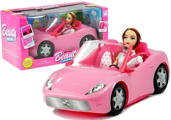 Doll Travelling with a Cabrio Car