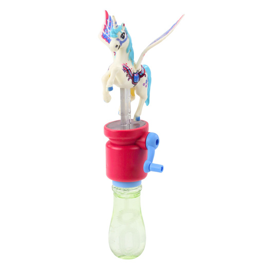 Seifenblasen Einhorn Bewegliche Flügel Kurbel 23cm Mix