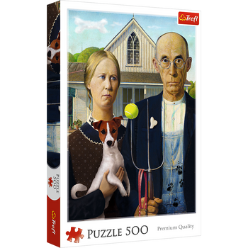 Puzzle – 500 – American Gothic: Hundeausgabe Trefl 37526