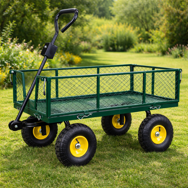 Foldable Garden Transport Cart Steel Trailer 200 kg