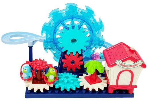 A set of blocks with a slide. Ferris wheel