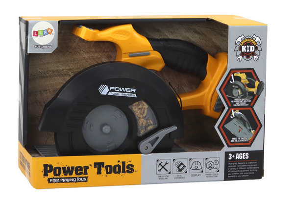 Spielzeug-Kreissägenwerkzeug, gelbe Geräusche