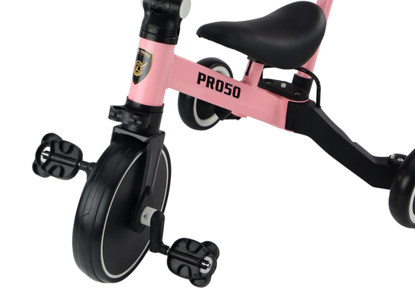 PRO50 Dreirad mit Schiebegriff Pink