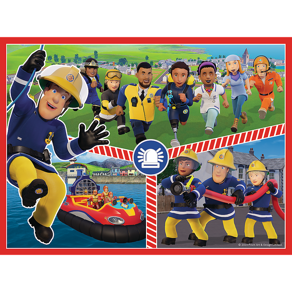 Puzzle - 2in1 + memos - Fireman Sam's Team Trefl 93334