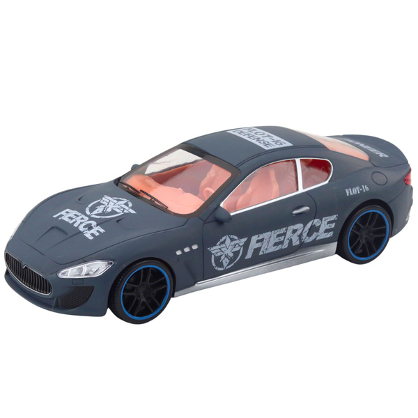 Sportwagen mit Heckantrieb und mattgrauer Karosserie