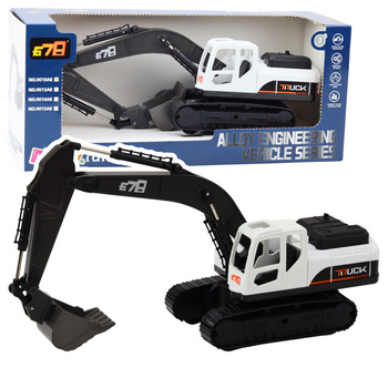 Crawler Excavator Metal Bucket Movable Joints 360° Rotation White