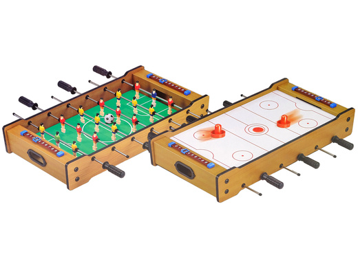 Wooden 2 in 1 Foosball table and air hockey table