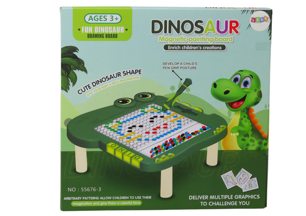 Pädagogische magnetische Tafel, Dinosaurier-Pad, Puzzle, grüne Perlen