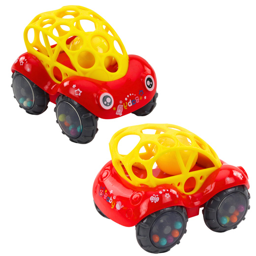 Baby Rattle Car Red Green