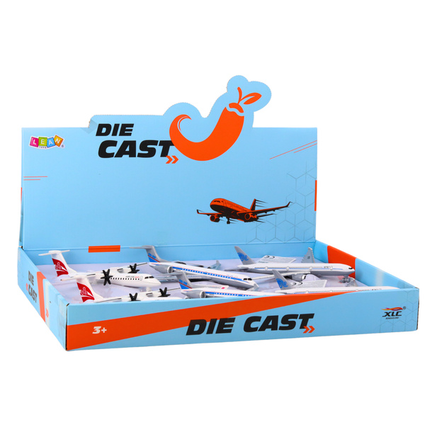 Pull-Back Passenger Plane Metal Model White Mix