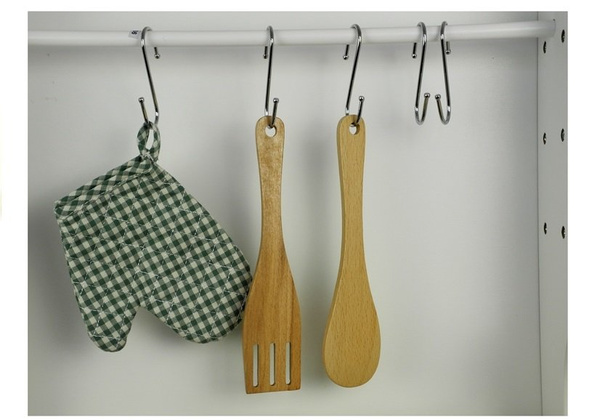 Wooden Kitchen for Children Green and White Paula Opening Elements