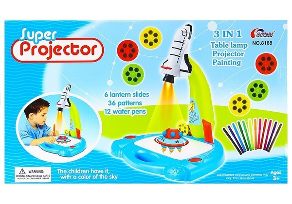 Projector Painting Airplane Kids Creative Set Lantern Slides 36 Patterns