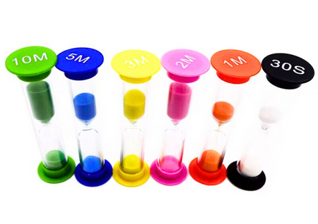 Hourglass Set of 6 Pcs 30s 1/2/3/5/10 Minutes Colorful