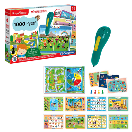 Sprechender Stift 1000 Fragen Ich lerne spielend Polnische Version Clementoni 50653