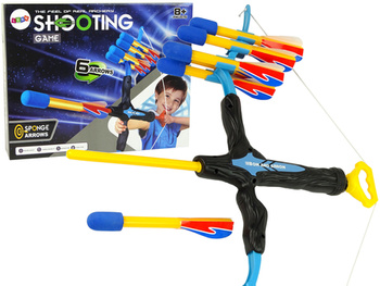 Longbow 6-Schuss Sportbogen für Kinder Blau und Schwarz