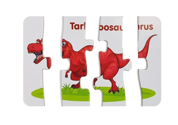 Educational Puzzle English Dinosaurs 10 Connections
