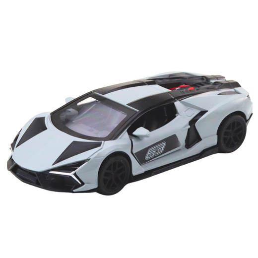 Sports Car Metal Race Drive Opening Doors Gray 1:32