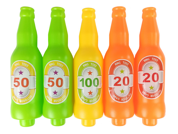 Handball Game Hoop Throw Coloured Bottles Points