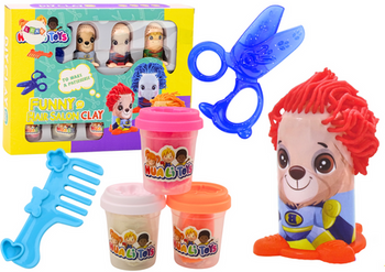 Set of Creative Playdough People, Hairdressing Salon Accessories