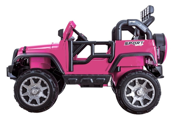 Kinderfahrzeug Jeep HP012 Rosa EVA-Reifen Ledersitz LED Frontscheinwerfer Auto