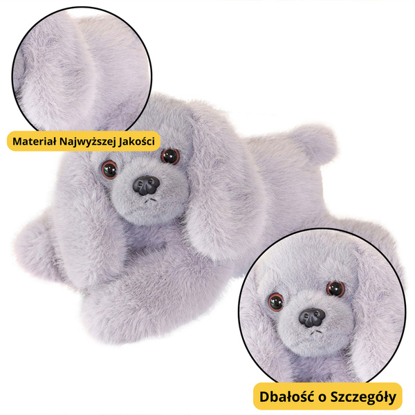 Plush Cocker Spaniel Dog With Weighted Paws Gray 30cm