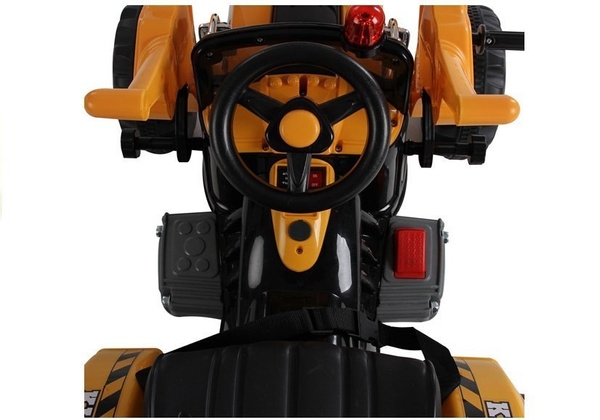Electric Ride On Tractor with Bucket Excavator Orange
