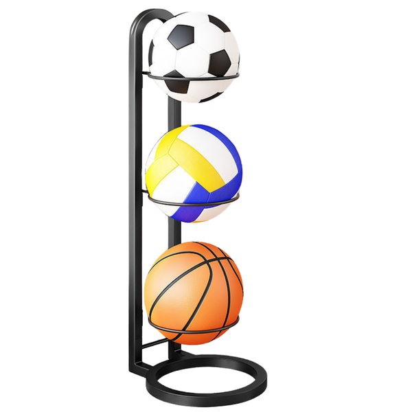 3-Tier Metal Ball Stand Stable Matte Black
