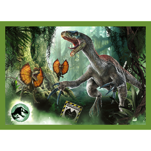 Puzzle - 4in1 - Dangerous dinosaurs - Universal Jurassic World Trefl 34607