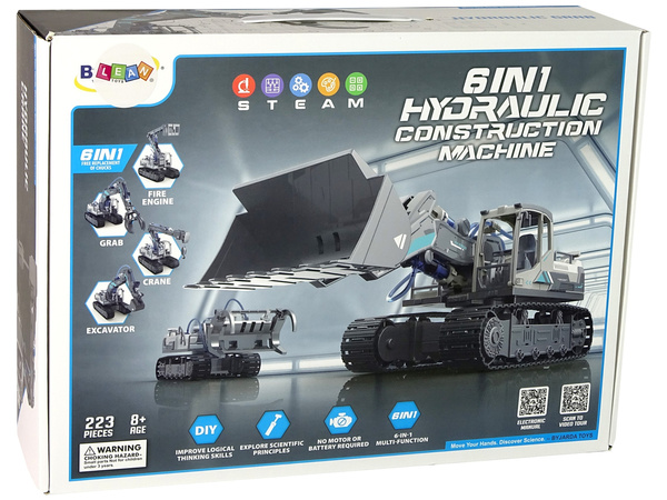 6in1 Machines Caterpillar Excavator Hydraulic Construction DIY Kit