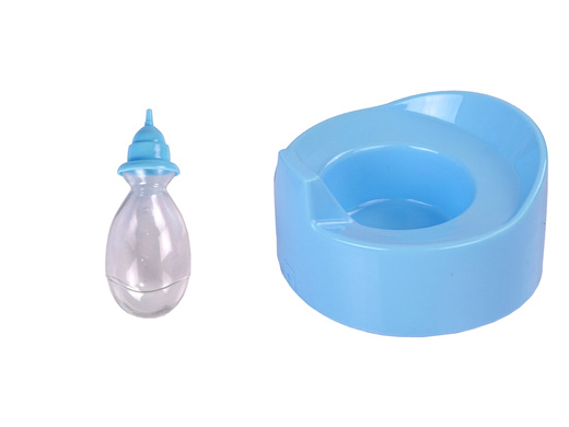 Lalka Piżama 30 cm Niebieska Butelka Nocnik Pije 