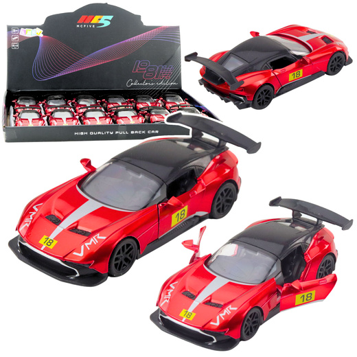 Sports Car Metal Race Drive Opening Doors Red 1:32