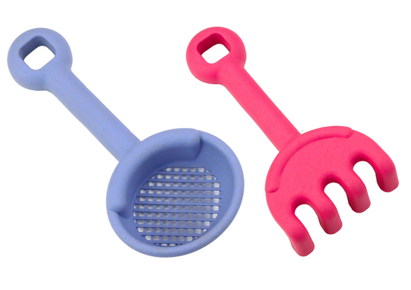 Sand Toy Set, Bucket, Grinder, Strainer, Pastel Molds