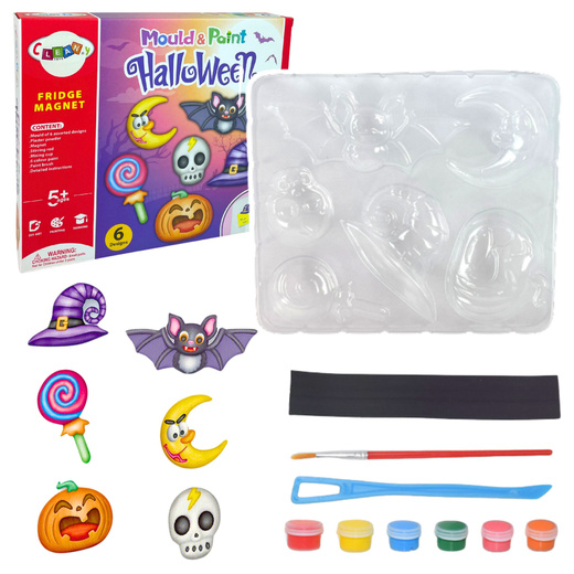 Zestaw Kreatywny DIY Halloween Magnesy Odlewy Gipsowe Dynia 