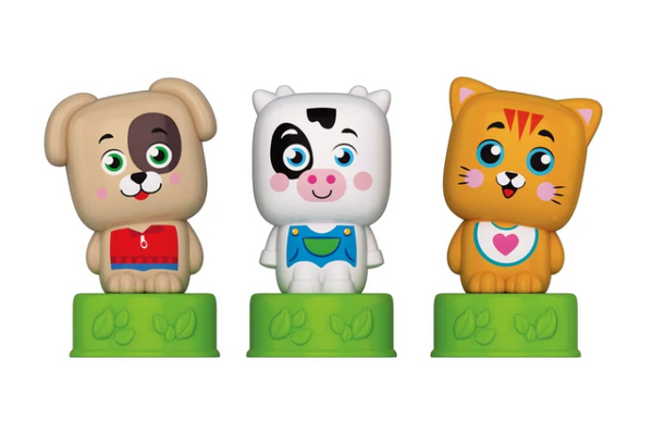 Clemmy Sweet Animals Kitten, Puppy & Cow Blocks & Booklet Clementoni 17849