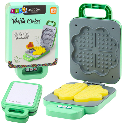 Spielzeug-Waffeleisen für Kinder, batteriebetrieben, Licht, Blush Green