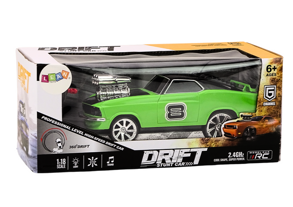 Ferngesteuertes Auto 1:18 Drift 360 Lichter klingen grün