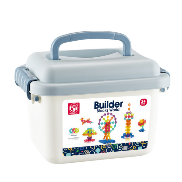 Set Schneeflocken-Bausteine im Koffer, Konstruktion, 140-tlg