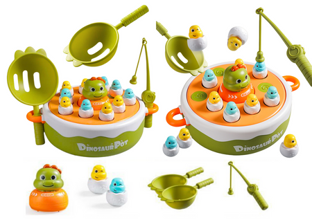 Game Dinosaur Fishing Rods Accessories Wooden Green