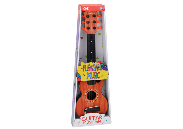 Toy Guitar for Children, Orange Wood Cube