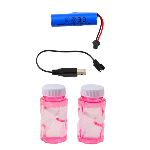 Large Electric Bubble Gun 64 Holes Pink