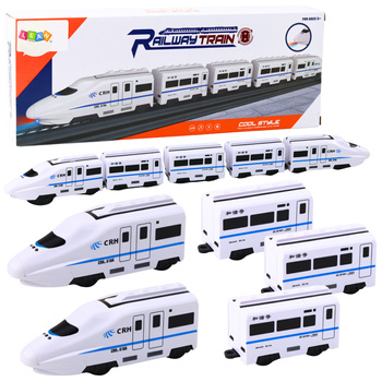 Train Interactive Train Cars Sounds Lights White 62cm