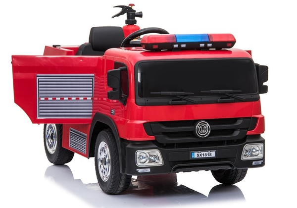 Kinderfahrzeug Feuerwehrauto Rot Elektroauto EVA-Reifen LED Frontscheinwerfer