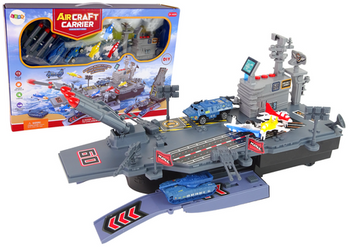 Lotniskowiec Statek Baza Wojskowa Samolot Światło Dźwięk Wojsko