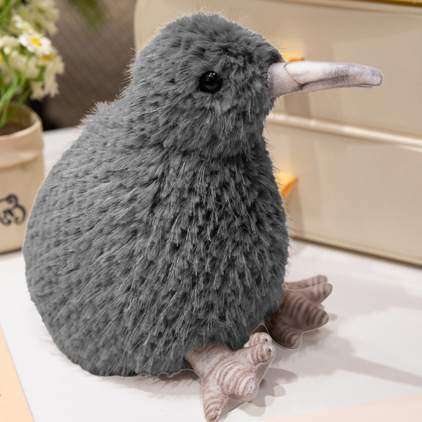 Plüsch Kiwi Vogel Plüsch Maskottchen Kuscheltier Grau 17cm