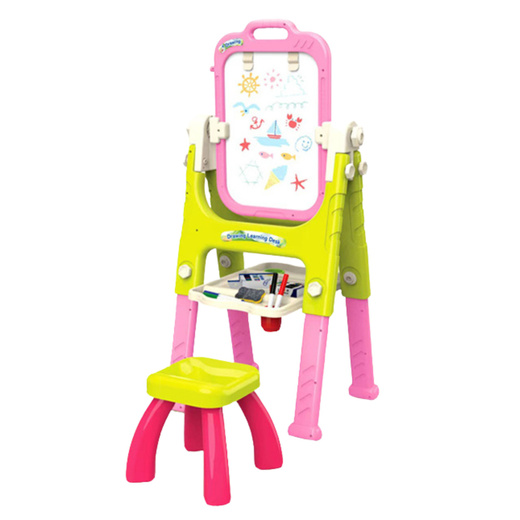 5in1 Educational Board With Chair Multifunctional Accessories Pink