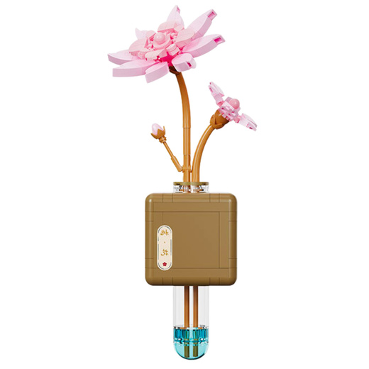 Building Blocks Lotus Flower Pink in a Vial 376 pcs.